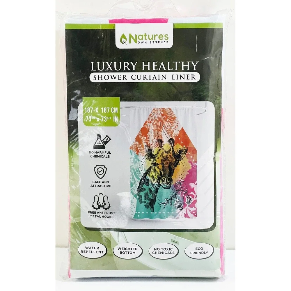 Nature's Own Essence Shower Curtain Liner Giraffe Print  73